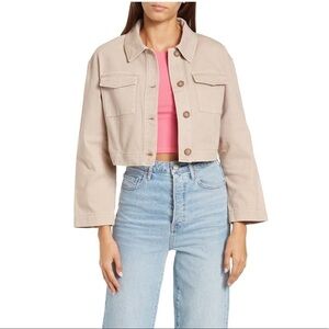 BCBGeneration Crop‎ Cotton Twill Jacket